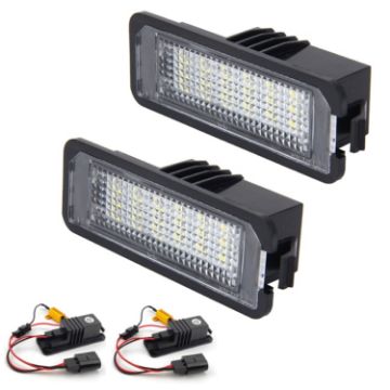 2pcs Volkswagen Golf/Passat/Polo LED License Plate Light With Decoder - 1