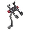 PROMEND Aluminum Cell Phone Holder for Motorcycle, Adjustable Angle, Titanium Color - 1