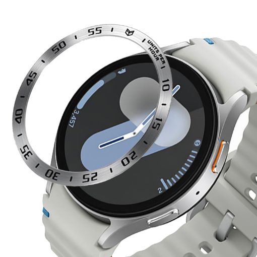 Samsung Galaxy Watch 7 40mm Stainless Steel Bezel Ring Cover Silver - 1
