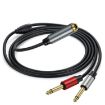3m TRS Stereo Female to 2 x TS Male Mono Audio Adapter Cable - 1