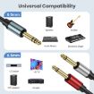 Gold Plated 6.35mm Male Dual Sound TRS Stereo to 2 x 6.35mm Male TS Mono Y Splitter Adapter Audio Cable - 5