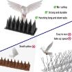 20pcs/Box 30cm 3 Rows Spikes Plastic Bird Repellent Spikes - Gray - 6