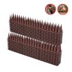 20pcs/Box 30cm 3 Rows Spikes Plastic Bird Repellent Spikes - Brown - 1