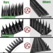 20pcs/Box 30cm 3 Rows Spikes Plastic Bird Repellent Spikes - Brown - 4