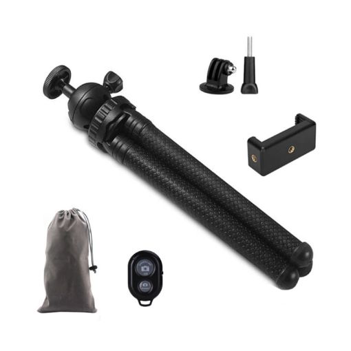 Octopus Fish Silicone Camera Tripod Stand with Bluetooth Controller - 1