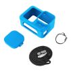 Blue Silicone Case for GoPro HERO13 Black with Wrist Strap & Lens Cover - 7