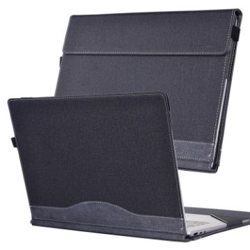 Black Leather Protective Case for MicroSoft Surface Laptop 7 13.8 inch - 1