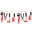 Halloween Blood Knife Pendant Decorative Flag Haunted House Door Curtain - 1