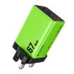 WK WP-U157 67W USB-C/Type-Cx2 Fast Charger - UK Plug (Green) - 1