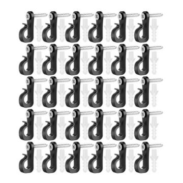 Holiday Lights Hanger Hooks - 30pcs/Box - Black - 1