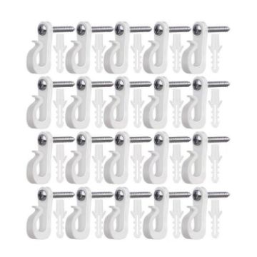 Holiday Lights Hanger Hooks - 20pcs/Box - White - 1