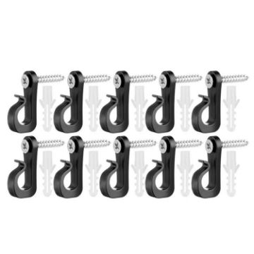 Holiday Lights Hanger Hooks - 10pcs/Box - Black - 1