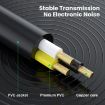 Gold Plated 3.5mm TRS to Dual 6.35mm TS Y Splitter Audio Cable - 5