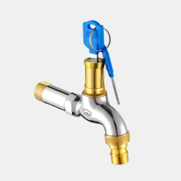 Outdoor Anti-theft 4 Minute Faucet: All Copper Long Washer Spout - 1