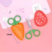 Cute Fruit & Vegetable Kids Scissors (Strawberry) - 2pcs/Pack - 3