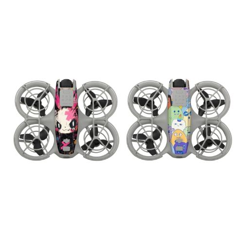 DJI Neo 2pcs Combo Drone Body Protective Stickers - Pink Rabbit + Colorful Elf - 1