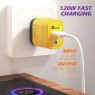120W USB Fast Charger, US Plug (Black) - 4