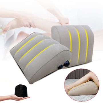 Inflatable Leg Rest Pillow Waist Cushion - Portable Travel Back Cushion - 1