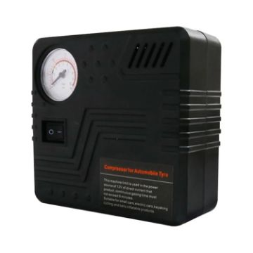 12V Metal Electric Tire Pressure Gauge - Car Tire Air Pump Square - 1