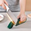 4 In 1 Knife Sharpener - Kitchen Quick Sharpening Tool (Orange) - 2