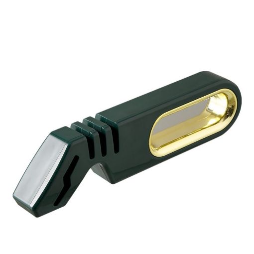 4 In 1 Knife Sharpener - Kitchen Quick Sharpening Tool (Green) - 1