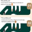 4 In 1 Knife Sharpener - Kitchen Quick Sharpening Tool (Green) - 4