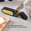 4 In 1 Knife Sharpener - Kitchen Quick Sharpening Tool (Green) - 8