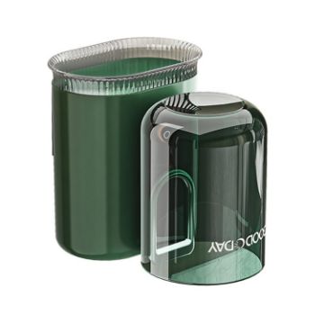 Wall Mounted Toothbrush Holder Storage Rack - Transparent Green - 1