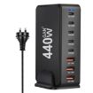 440W GaN USB Power Adapter Travel Charger with 3 x USB, 5 x PD Port - 1