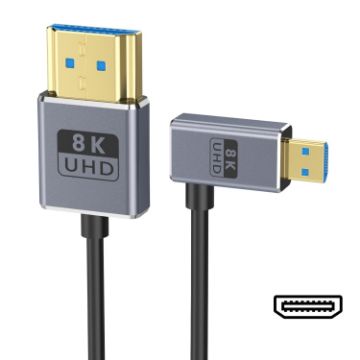 30cm Coaxial Micro HDMI to HDMI 8K UHD 48Gbps Video Cable - 1