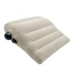 Inflatable Lumbar Pillow Portable Travel Flocking Chair Back Support - 1