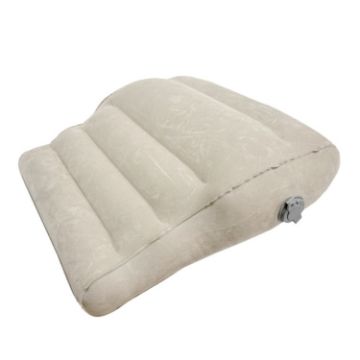 Inflatable Lumbar Pillow Portable Travel Flocking Chair Back Support - 1