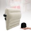 Inflatable Lumbar Pillow Portable Travel Flocking Chair Back Support - 3
