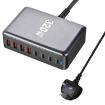 YMX-320W GaN 320W USB x 4 Fast Charger - UK Plug (Grey) - 1