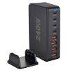 YMS-858 GaN 240W USB x 4 Fast Charger, UK Plug (Black) - 3