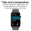 Smart Watch Ring ECG Temperature Heart Rate Blood Pressure Brown Leather - 6