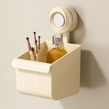 Suction Cup Bathroom Shelf Drainage Storage Rack Hanging Basket - 1