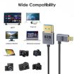1.2m Coaxial Micro HDMI to HDMI Cable - 8K UHD 48Gbps - Left Elbow - 4