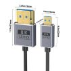1.2m Coaxial Micro HDMI to HDMI Cable - 8K UHD 48Gbps - Straight Head - 2