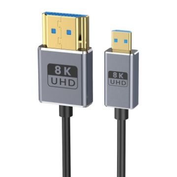 60cm Coaxial Micro HDMI to HDMI 8K UHD 48Gbps Video Cable - 1