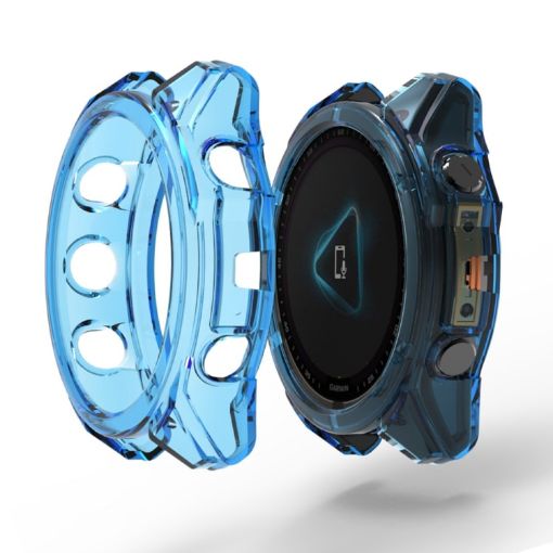 Garmin Fenix 8 Transparent TPU Frame Case (Blue) - 1