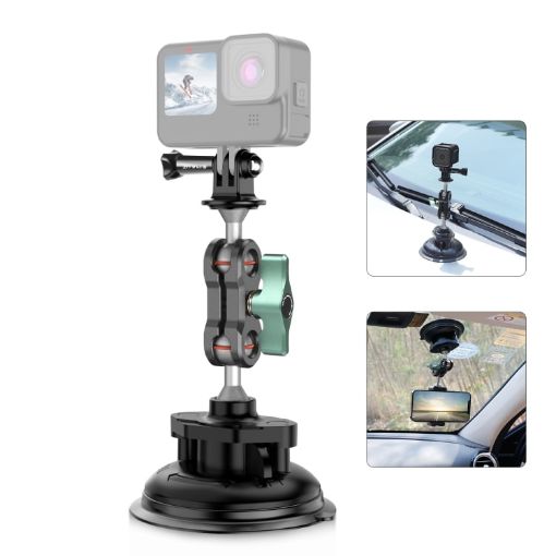 PULUZ Magic Arm Suction Cup Mount - Black - 1