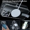 iPhone 15 Pro Max Holder Hand Strap MagSafe Case - Titanium Grey + Orange Strap - 5