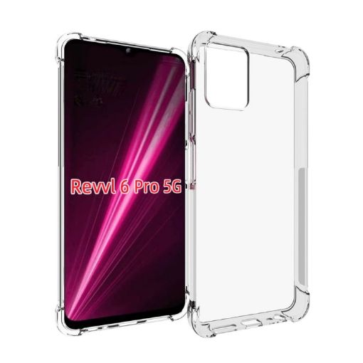 T-Mobile Revvl 6 Pro 5G Shockproof TPU Phone Case Transparent - 1