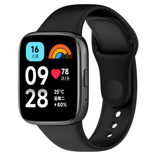 Redmi Watch 3 Lite Sports Silicone Band - Black - 1