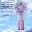 USB Rechargeable Handheld Misting Fan - Purple - 5