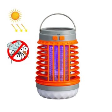 E-SMARTER W890-1 Solar LED Electric Shock Mosquito Light - Orange - 1