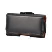 Black Leather Waist Pack for 6.3" Smartphones - 2