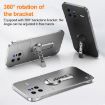 Silver Vivo X80 Baking Varnish 360 Rotate Holder PC Phone Case - 3