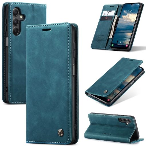 Samsung Galaxy A25 5G CaseMe 013 Blue Leather Phone Case - 1
